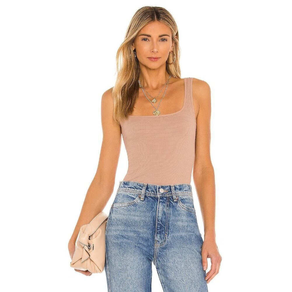 Free People Square One Seamless Cami in Latte XSmall Womens Tank Top
